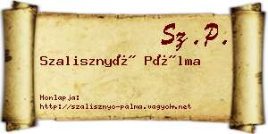 Szalisznyó Pálma névjegykártya